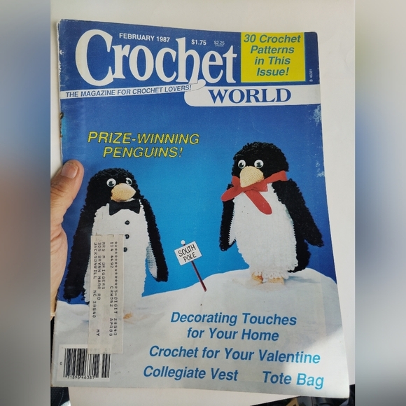 Vintage Crochet World Magazine February 1987 - Picture 1 of 5